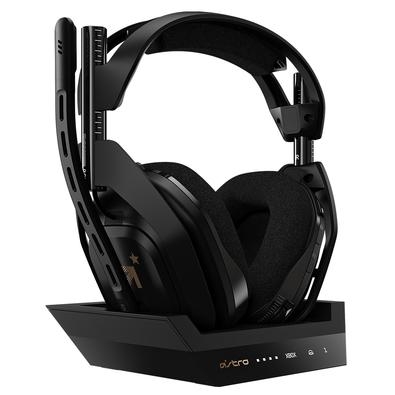 Headset Sem Fio ASTRO Gaming A50 + Base Station Gen 4 com Áudio Dolby/Dolby Atmos para Xbox Series, Xbox One, PC, Mac - Preto/Dourado Experimente o le