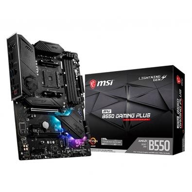 Placa-Mãe MSI MPG B550 Gaming Plus   Eleve seus jogos com a série MPG! Experimente uma imersão completa com controle avançado de iluminação RGB e uma 