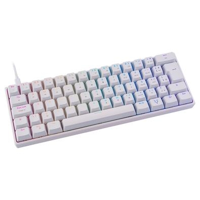 Teclado Mecânico Gamer Husky Gaming Blizzard 60%, RGB, Switch Gateron Red, ABNT2, Branco    O Teclado Mecânico Gamer Husky Gaming Blizzard, 60%, RGB, 