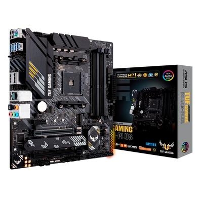 Placa-mãe Asus TUF Gaming B550M-Plus AMD DDR4 A TUF Gaming B550M-PLUS Reúne os elementos essenciais da mais recente plataforma AMD e os combina com fu