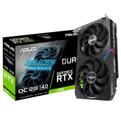 Placa de Vídeo Asus NVIDIA GeForce DUAL RTX3060 O12G V2   Desempenho com DUAL RTX 3060  Tenha um desempenho para seu trabalho e gameplay com a Placa d