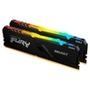 Memória Kingston Fury Beast RGB A memória Kingston FURY Beast DDR4 RGB* proporciona um poderoso aumento de performance para jogos, edição de vídeo e r
