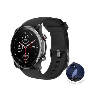 SmartWatch Husky Sports 700 GPS, Preto, Pulseira Extra Azul Marinho, Com GPS   Seu novo parceiro de aventuras! Conheça o Smartwatch Husky Sports 700! 