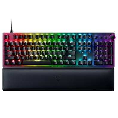 Teclado Gamer Razer Huntsman V2, Chroma RGB, Switch Óptico Razer, com Apoio de Pulso, Preto   Acionamento à Velocidade Da Luz Se a vantagem que você e