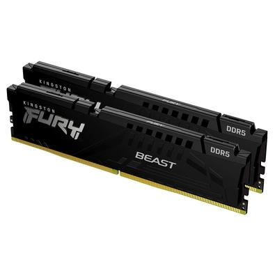 Memória Kingston Fury Beast, 32GB (2x16GB), 4800MHz, DDR5, CL38, Preto  A memória Kingston FURY Beast DDR5 traz a mais recente e avançada tecnologia p