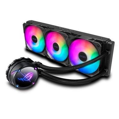 WaterCooler Rog Strix LC II 360 ARGB   O ROG Strix LC II 360 ARGB AIO oferece refrigeração líquida de CPU de alto desempenho com estética elegante e m