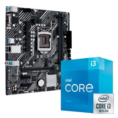 Processador Intel Core i3-10105F   Processador Intel Core i3-10105F, Cache 6MB, 3.7GHz (4.4GHz Max Turbo), LGA 1200 - BX8070110105F.   Placa Mãe Asus 