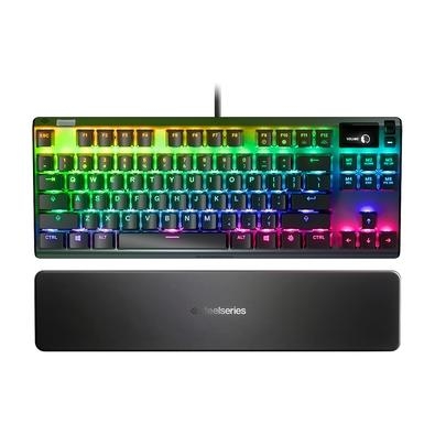 Teclado Mecânico Gamer Steelseries Apex 7   Tela inteligente OLED: Um centro de comando integrado exibe informações úteis para ajustar configurações, 