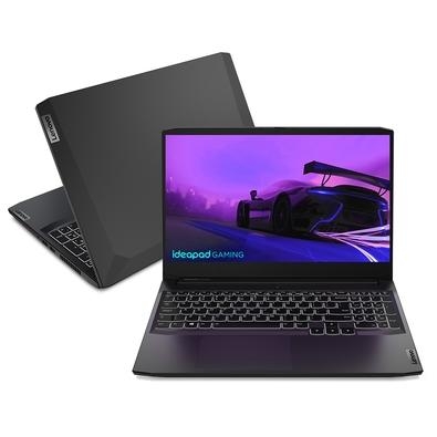 Notebook Gamer Lenovo ideapad 3i Intel Core i5-11300H, GeForce GTX1650, 8GB RAM, SSD 512GB, 15.6 Full HD Linux, Preto   Lenovo ideapad Gaming 3i Novo 