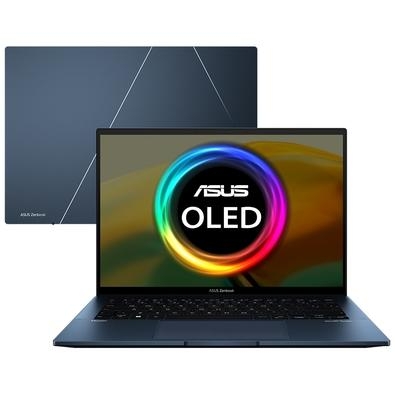 Notebook ASUS Zenbook 14 OLED   Desempenho e elegância ao seu alcance O poderoso e compacto Zenbook 14 OLED conta com um novo design de tirar o fôlego