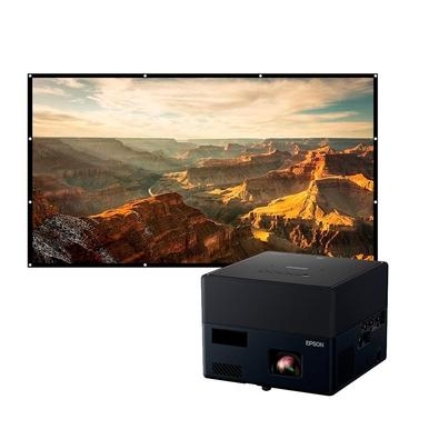 Nada melhor que esse Kit prático para transformar a sua experiência de home theater com a tela de projeção VANKYO e o Projetor Epson Com a tela de pro