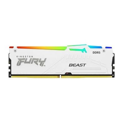 Memória Kingston Fury Beast, RGB, 16GB   A FURY KF552C36BWEA-16 é um módulo de memória 2G x 64 bits (16GB) DDR5-5200 CL36 SDRAM (DRAM síncrona) 1Rx8, 