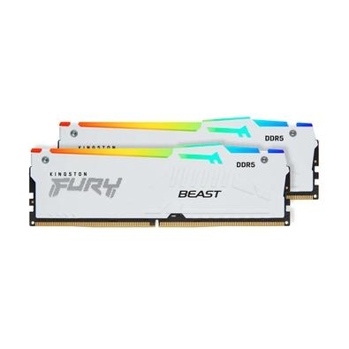 Memória RAM Kingston Fury Beast para Intel XMP, RGB, 64GB   A FURY KF552C40BWAK2-64 é um Kit de módulos de memória 4G x 64 bits (2 x 32GB) DDR5-5200 C