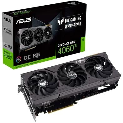 Placa de VídeoASUS TUF Gaming GeForce RTX™ 4060 Ti   A ASUS GeForce RTX 4060 Ti combina desempenho térmico dinâmico com ampla compatibilidade. Soluçõe