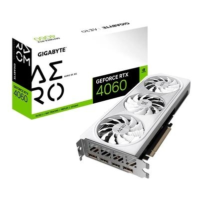 Placa de Vídeo Gigabyte NVIDIA GeForce RTX 4060 Aero OC   Sistema de Refrigeração O sistema de resfriamento WINDFORCE possui três ventiladores de lâmi