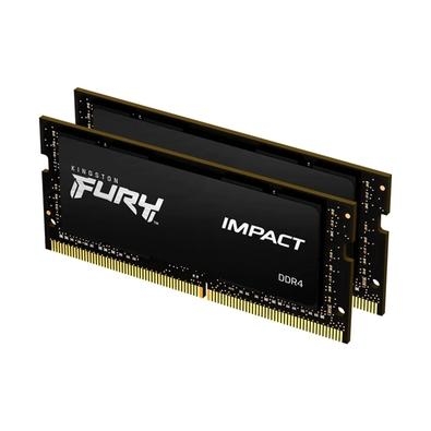 Memória para Notebook Kingston Fury Impact, 16GB (2x8GB)   Torne seu notebook totalmente equipado com Kingston FURY Impact DDR4 SODIMM e minimize o at