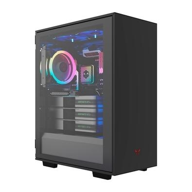 Gabinete Gamer Riotoro Mid Tower Preto:   Estilo único: O gabinete CR120BE mid-tower combina com um estilo minimalista, possui interior otimizado e ac