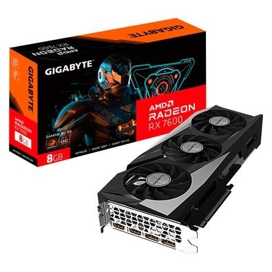 Placa de Vídeo RX 7600 GAMING OC 8G   O sistema de resfriamento WINDFORCE Possui três ventoinhas de lâmina exclusivas de 80 mm, rotação alternada, 5 t