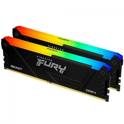 A memória Kingston FURY Beast DDR4 RGB* proporciona um poderoso aumento de performance para jogos, edição de vídeo e renderização.     Com um visual a