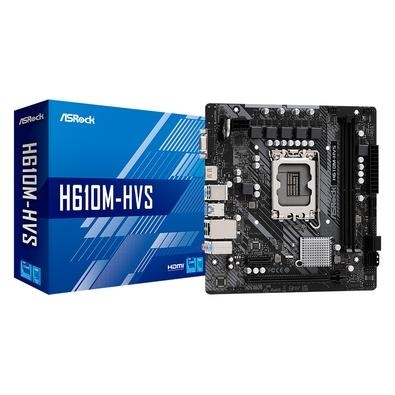 Placa Mãe ASRock H610m-hvs Intel   Saídas gráficas duplas Completo com dois tipos de conectores mais usados! Equipado com um combo D-Sub + HDMI, agora