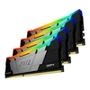 Memória RAM Kingston Fury Renegade RGB, 64GB   A Kingston FURY KF436C16RB12AK4/64 é um Kit de módulos de memória de 2G x 64 bits (4 x 16GB) DDR4-3600 