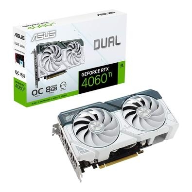 Placa de Vídeo RTX 4060 TI DUAL O8G White   Combina desempenho térmico dinâmico com ampla compatibilidade. As soluções avançadas de refrigeração das p