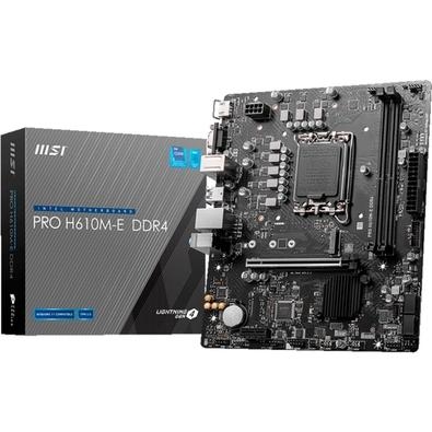 Placa Mãe MSI Pro H610M-E DDR4   A série PRO ajuda os usuários a trabalhar de forma mais inteligente, proporcionando uma experiência eficiente e produ