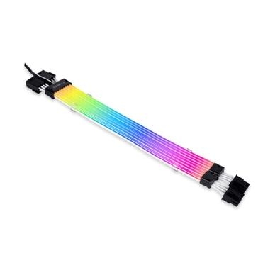 Cabo Extensor Lian-Li Strimer, 16-8   Com 320mm de comprimento e 16 LEDs endereçáveis individualmente, você pode criar efeitos de iluminação personali