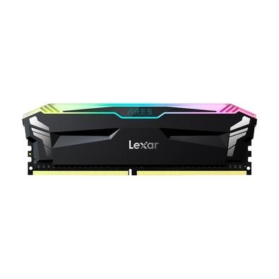 Memória RAM Lexar RGB, 32GB (2x16GB)   Desempenho Rápido para Jogos A memória de desktop Lexar ARES RGB DDR4 eleva seu PC com iluminação RGB vibrante 