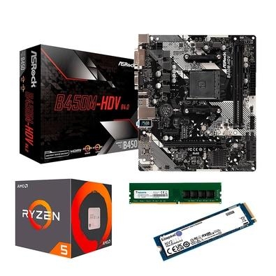 Processador AMD Ryzen 5 4600G Esteja você jogando, trabalhando ou fazendo as tarefas do cotidiano, a velocidade sem precedentes dos processadores AMD 