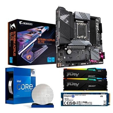 Processador Intel Core i9-13900KS   Placa Mãe Gigabyte B760M AORUS ELITE DDR5 Design Térmico Excepcional O desempenho inigualável das placas-mãe GIGAB