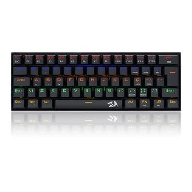 Teclado Mecânico Gamer Lakshmi   Uma Digitação Silenciosa E Confortável  Equipado com switch black, com perfil linear e extremamente silencioso. O Red