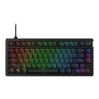 Teclado Mecânico Gamer HyperX Alloy Rise   Diversas Opções de Personalização Com placas superiores, emblemas e botões giratórios que podem ser trocado