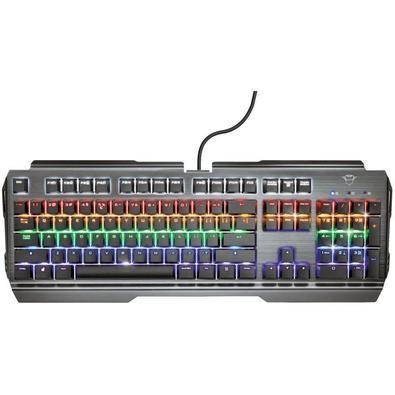 Com um design robusto de chapa metálica aprimorado com iluminação RGB, o Teclado Gamer Mecânico Trust GXT 877 Scarr oferece o melhor em durabilidade e