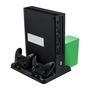 Suporte Base Vertical Xbox One S X Com Cooler Dock 2 Bateria Design Multifuncional Tudo em 1: Base vertical + cooler + estação de carregamento dos con