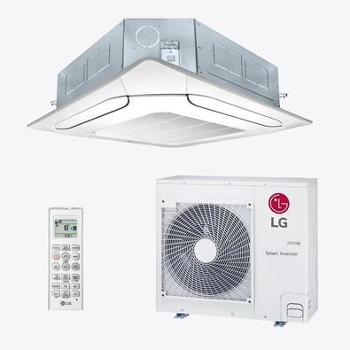 Ar Condicionado Split Cassete Inverter LG 24000 BTUs Q/F 220V ATUW24GPLP0.AWGZBRZ Buscando por inovação, a LG lança o Ar Condicionado Cassete de 4 Via