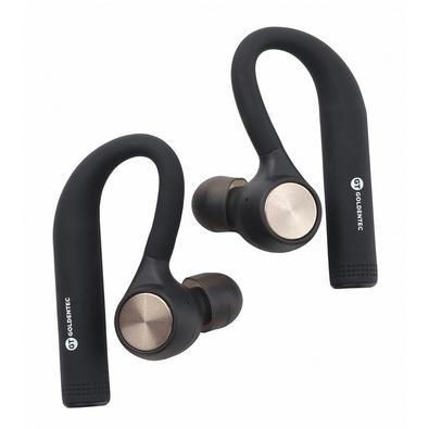 Fone Bluetooth Auricular com IPX5 Goldentec Ultra e Tecnologia TWSO Fone Bluetooth Goldentec Ultra possui um design ergonômico que encaixa confortavel