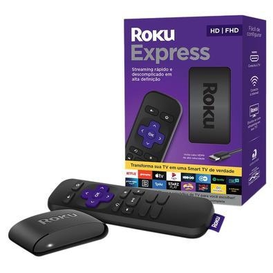 Conversor Smart Tv Com Controle Remoto Dispositivo Streaming Player Full Hd 3930br - Roku