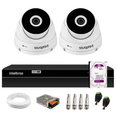 Kit 2 Câmeras Intelbras VHD 3230 D G7 Dome Full HD 1080p Visão Noturna de 30m IP67 + DVR Intelbras MHDX 1204 4 Canais + HD 2TBNós da Tudo Forte, criam