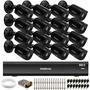 Kit 16 Câmeras Black Bullet Intelbras VHD 1220 B G6 Full HD 1080p + DVR iMHDX 3016 Intelbras + Conectores e Acessórios