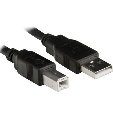 Cabo para conexão padrão USB 2.0 utilizado para conectar um computador a uma impressora. Permite transferência de dados até 480Mbps, através de qualqu