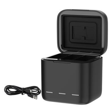 Carregador Triplo Telesin Para Gopro Hero 9 E 10 Black - Preto