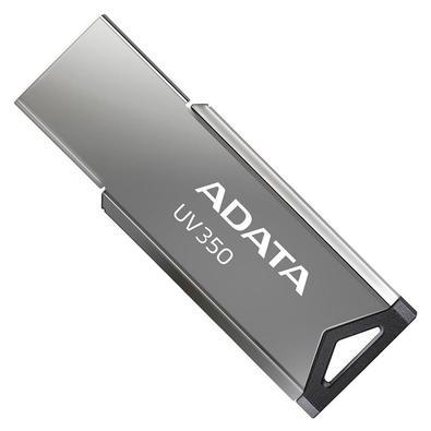 Pen drive adata au350 64gb 3.2 prata- auv350-64g-rbk   a unidade flash uv350 possui um design limpo e sem tampa que remove as tampas irritantes. Um or