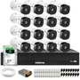Kit 16 Câmeras Intelbras VHD 1230 B Full HD 1080p Bullet Visão Noturna de 30 metros IP67 + Dvr Intelbras MHDX 3116-C 16 Canais + HD SkyHawk 2TBNós da 