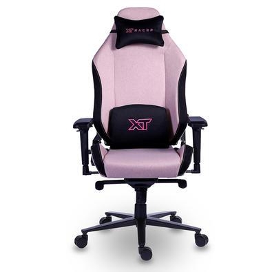 Cadeira Gamer, XT Racer Draco, Reclinável Ergonômica, Tecido Polyester, Preto e Rosa.