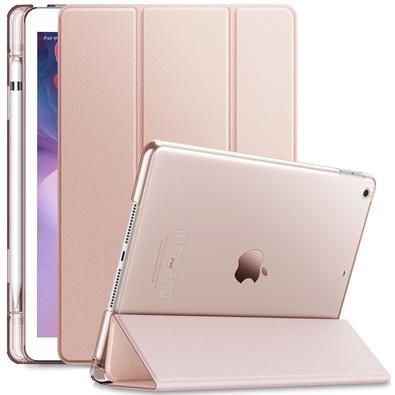 Capa Infiland Transparente Séries Ipad 8 10.2 Pol (2020) A2270 A2428 Com Função Wake Sleep E Suporte Caneta - Rosa