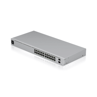 Switch Ubiquiti USW-24-POE  - Switch Ubiquiti USW-24-POE O Switch 24 PoE (USW 24 PoE) é um switch gerenciável com 24 portas GbE RJ45, incluindo 16 por