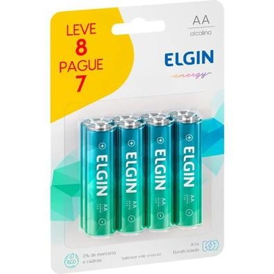 Baterias/pilhas Elgin Aa-pilha Alcalina P7l8 (blister C/8)