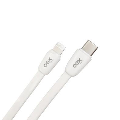 Cabo type c para lightning 20w 1 metro oex ce209 branco