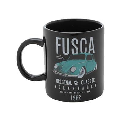 Mini Caneca De Porcelana Original Fusca Clássico Preto E Azul.       Leve para sua casa essa mini caneca original do Fusca e deixe o ambiente muito ma